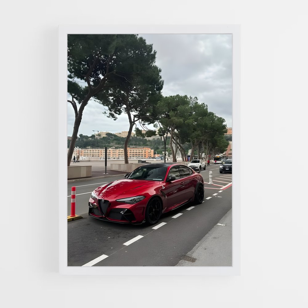 Poster Roadrunner Red – affiche Alfa Romeo (vue 3)